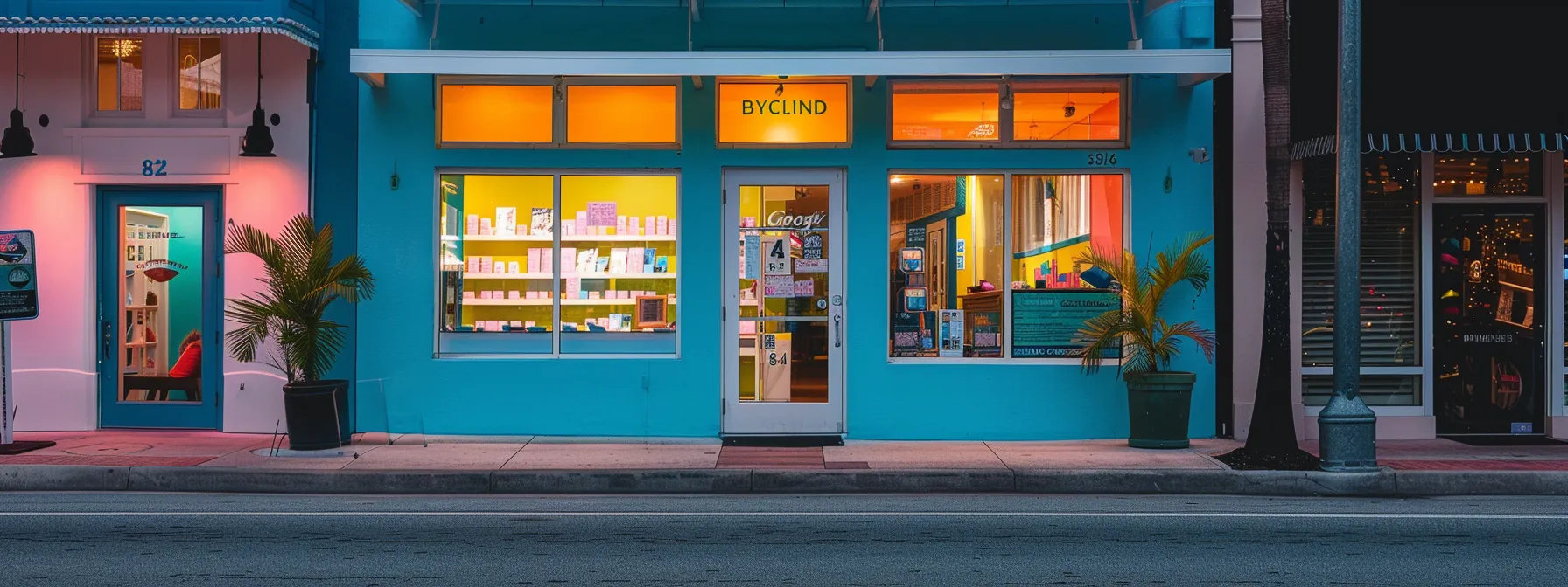 Local SEO Services Florida vs National SEO Services: Which Strategy Fits Your Needs? 1 a vibrant florida storefront showcases a local business proudly displaying its google my business listing.