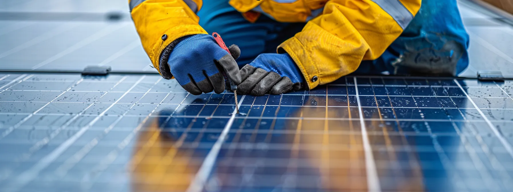 How Choosing an Accredited Solar Installer Transforms Your Energy Efficiency 1 a professional installer connecting a solar panel to an anchor, showcasing their accreditation as a quality solar installer.